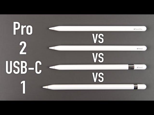 Apple Pencil Vergleich 2024 - Die richtige Wahl treffen! | Pro vs 2 vs USB-C vs 1