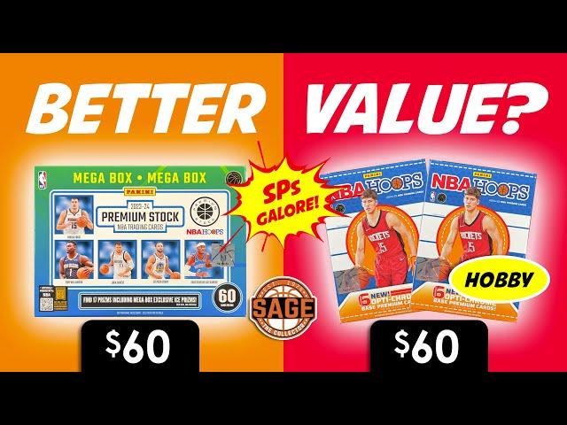 Better $60 Value? 2023 Hoops Premium Mega or 2024 Hoops Hobby Blasters  SPs Galore!