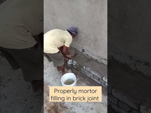brick joint me proper mortor filling