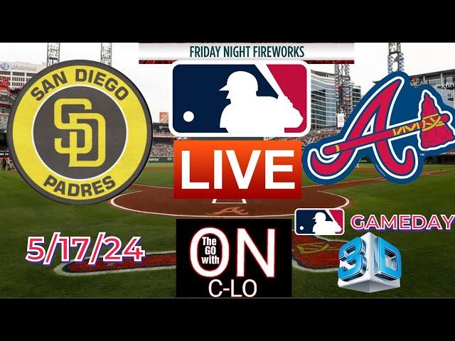 Atlanta Braves Vs San Diego Padres. Live MLB Baseball. Live Play by Play, 3D presentation, & more