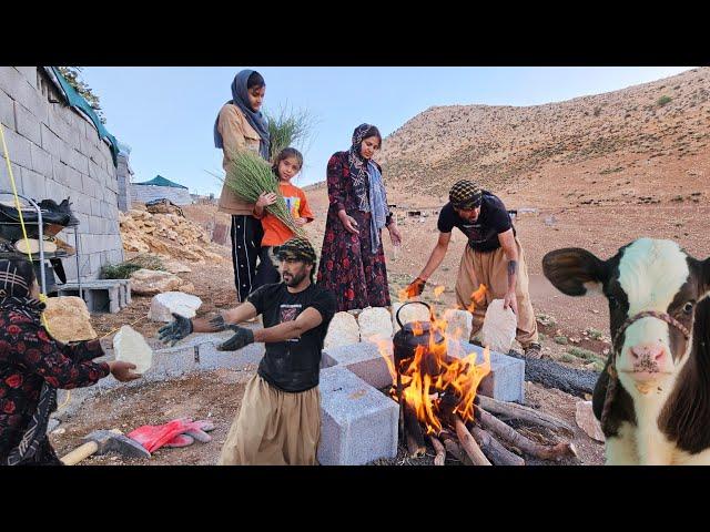 Building a tandoor to bake traditional bread and take care of cows