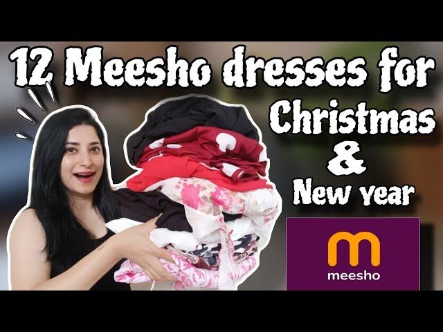 Meesho dresses for Christmas and New year | Meesho party wear dresses, long dresses #meeshohaul