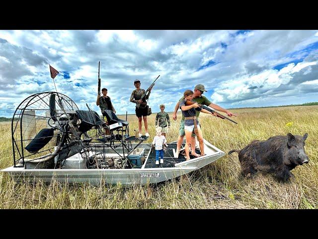 A Giant Hog, Lots of Snipe and a Crazy Accident (2 Days at Hunting Camp Catch & Cook)