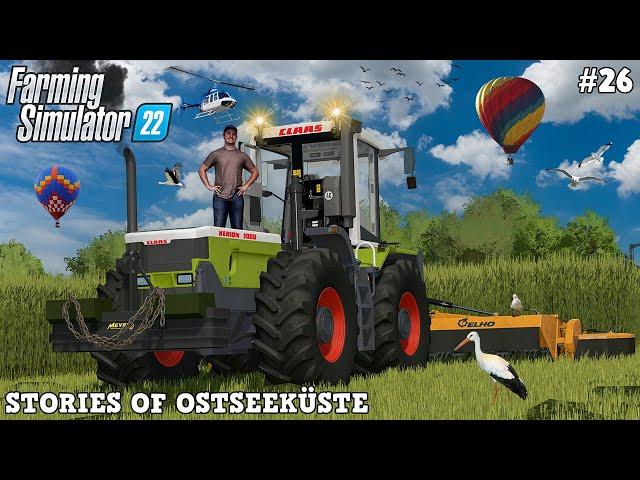 MOWING 1,80m MONSTER GREEN RYE CROP WITH CLAAS XERION 3000!| Ostseeküste | FS22 | Timelapse #26