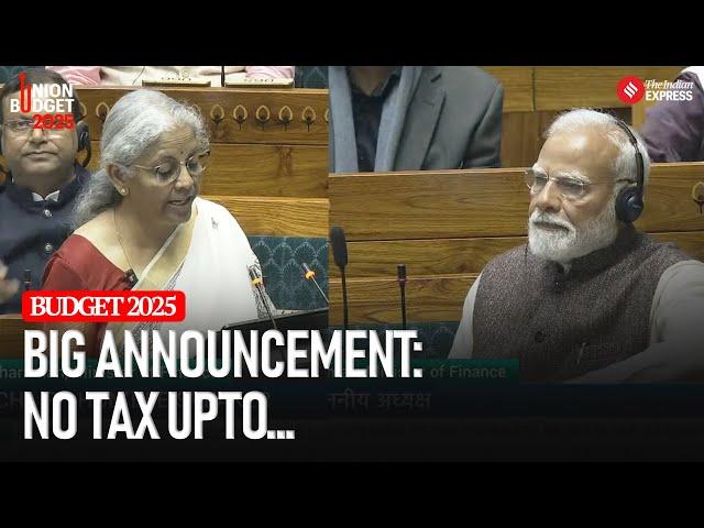 Budget 2025: No Income Tax on Income Up to Rs 12 Lakh, Announces FM Nirmala Sitharaman