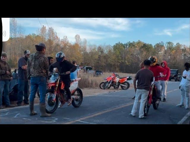 DUAL PIPE HONDA 450 vs KTM 450 #bike #bikelover #fyp #dragrace