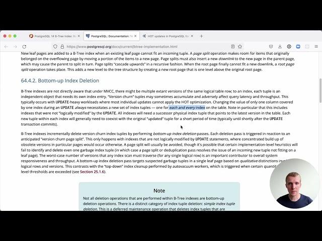 5mins of Postgres E14: HOT Updates vs Bottom-Up Index Deletion in Postgres 14