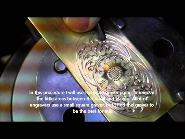 Jim Small Hand Engraving a Brass Practice Plate #2