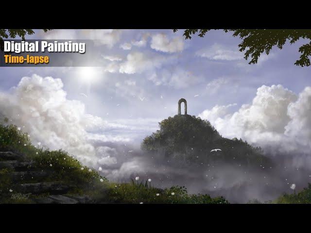 Landscape Digital Painting Speedpaint Time-lapse "Forever And Beyond" (Krita)