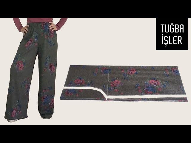 Very Easy Palazzo Trousers Cutting and Sewing | Tuğba İşler