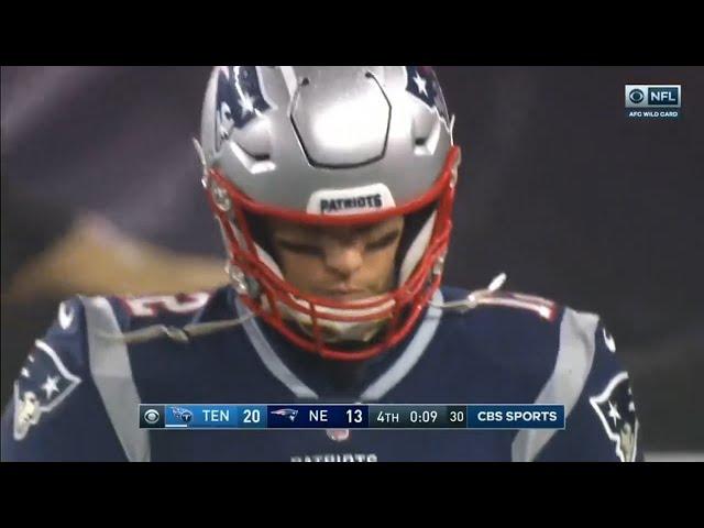 Tom Brady's final pass ever as a Patriot is a pick 6 | Titans vs Patriots NFL