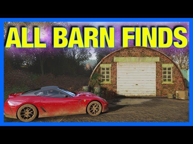 Forza Horizon 4 : ALL BARN FINDS + LOCATIONS!!