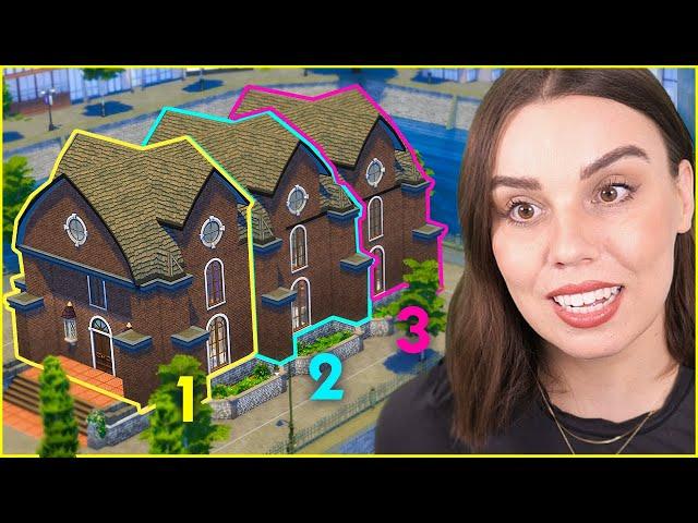 I turned this big house into 3 townhouses! The Sims 4