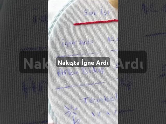 Nakışta iğne ardı yapımı #handbroidery #nakış #embroiderylover