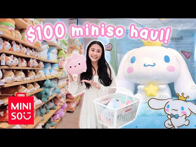 MINISO shop with me + $100 haul! ️ Sanrio, plushies, and more~