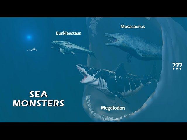 Sea Monsters Size Comparison | The Largest Sea Animals: Living and Prehistoric