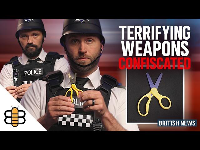 British Police Show Off Terrifying Confiscated Weapons
