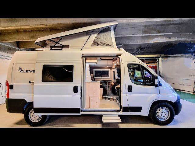 New 2024 Pop-Up Roof Small Luxury Campervan Sleeps 5 - Clever Vans Celebration