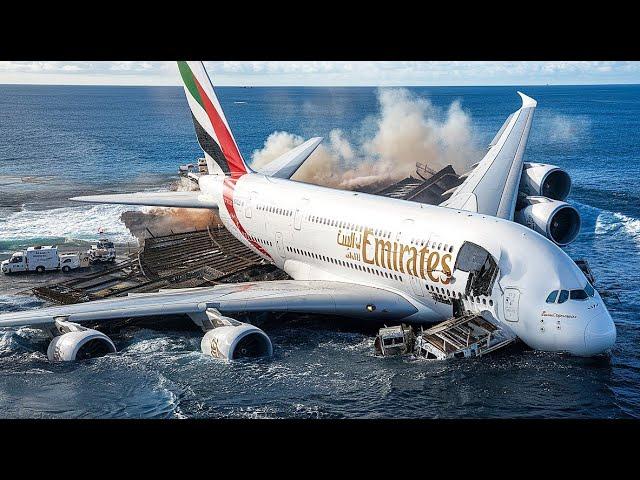 Emergency Landing Crash In Ocean | Catastrophic Crash at Sea Beach | Emirates A380 ( P3 )