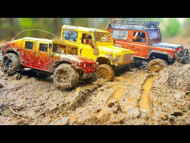 RC Cars MUD OFF Road — Land Rover Defender 90 and Hummer H1 — RC Extreme Pictures