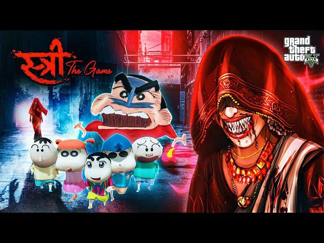 Franklin and Shinchan & his Friends Fight With Indian Ghost Stree 2 For Save Avengers GTA 5 (Hindi)