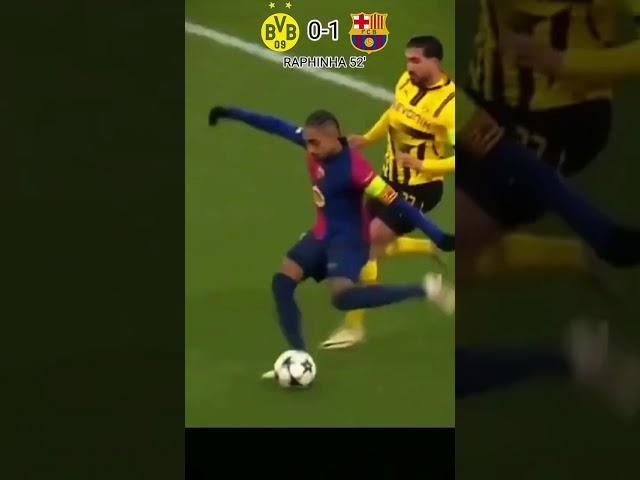 DORTMUND 2-3 BARCELONA GOL DE RAPHINHA