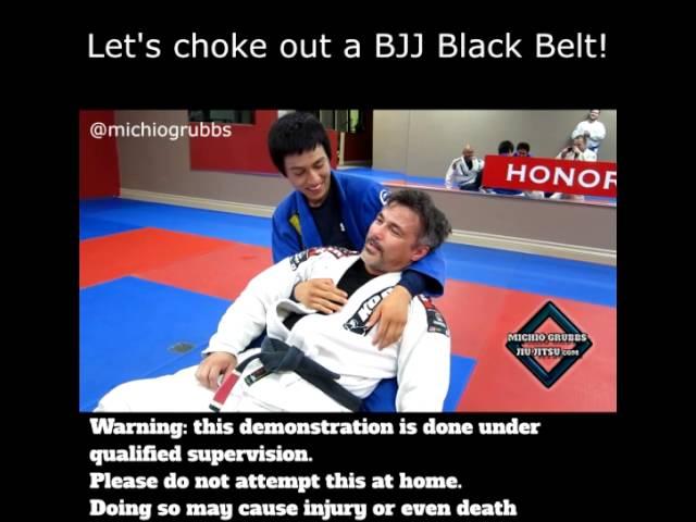 Michio Grubbs Jiu Jitsu BJJ Black Belt Choke Out  3vf