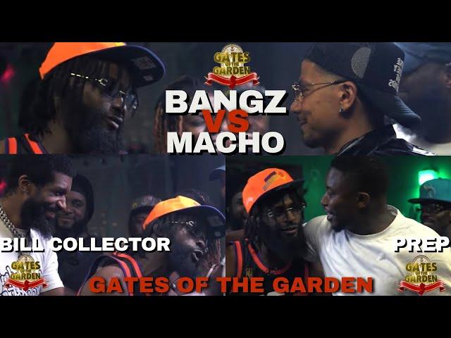 BANGZ vs MACHO (FEAT. BILL COLLECTOR & PREP) | GATES of the GARDEN | RAP BATTLE