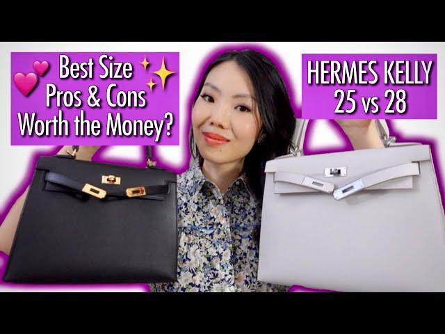 HERMES KELLY 25 vs 28 SELLIER REVIEW COMPARISONMod Shots, Pros & Cons, Which is Better?愛馬仕Kelly包包