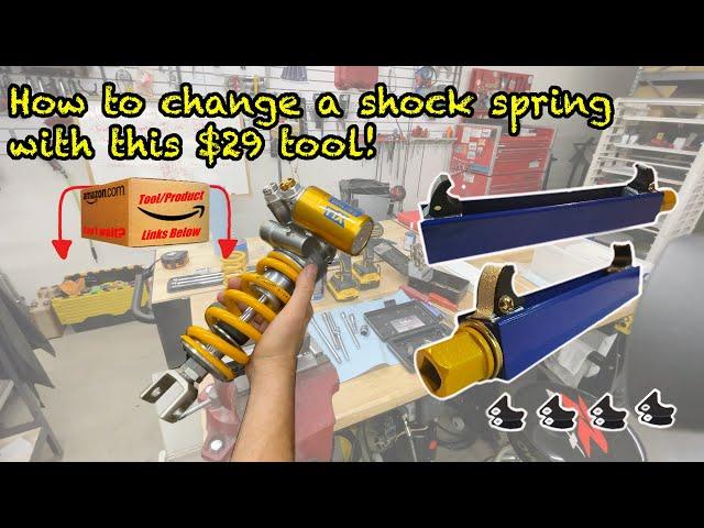 How to change a shock spring with a $29 tool! DIY on Ohlins Race Tech Fox OEM