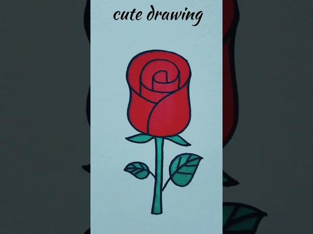 Red rose  drawing #drawing #shortsviral #shorts