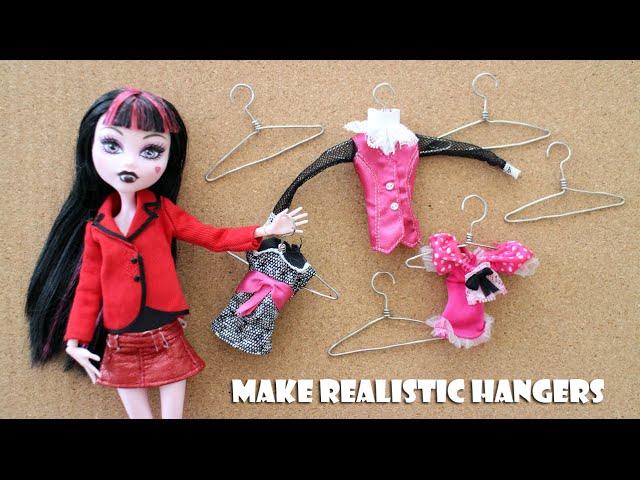 How to make REALISTIC DOLL CLOTHES HANGERS - Easy Doll Crafts - simplekidscrafts - simplekidscrafts