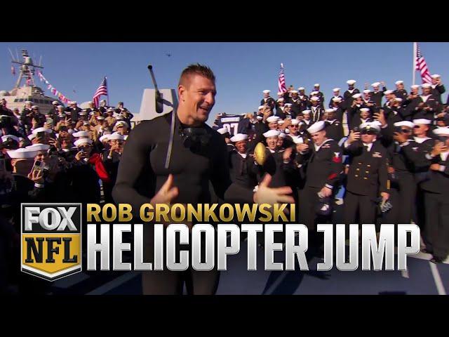 Rob Gronkowski jumps out of helicopter and goes swimming in the ocean | FOX NFL Sunday