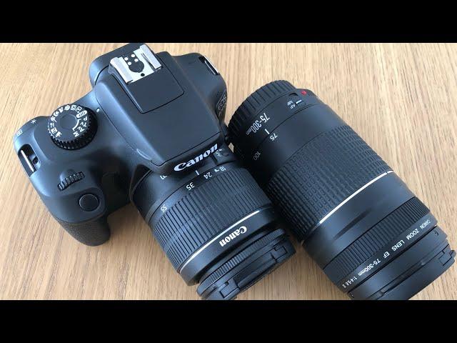 Canon EOS 4000D camera with 75-300 lens - WIFI - 18mp