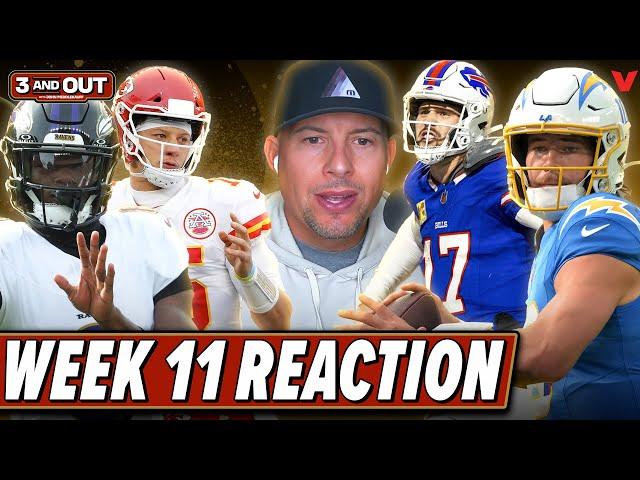 NFL Week 11 Reaction: Chargers take down Bengals, Bills hand Chiefs first loss | 3 & Out