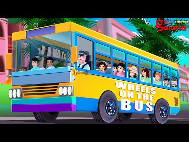 Wheels on the Bus - English Nursery Rhymes for Children | Kids song | Galatta Kids | Bus song