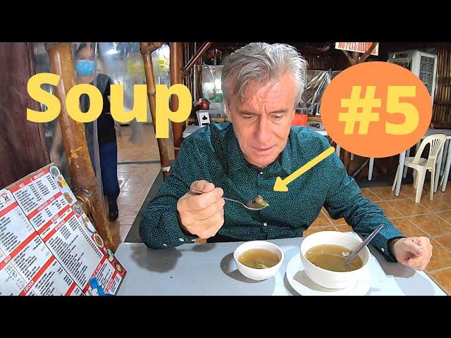 Soup Number 5. Exotic Filipino street food. Soup #5. Manila.