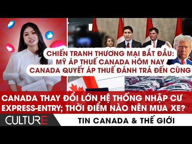 THUẾ TRUMP 25% HIỆU LỰC HÔM NAY, Canada đáp trả ngay lập tức | TIN CANADA-TG 4/3