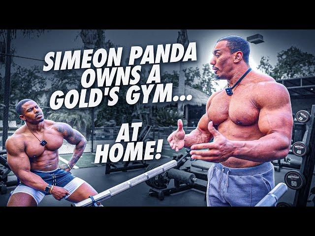 Simeon Panda Owns the Only Home Gold's Gym + Heavy Dumbbell Presses!