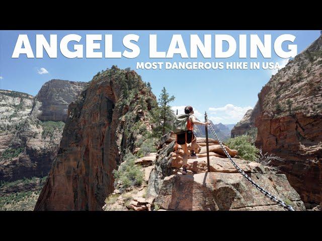 Hiking ANGELS LANDING during a HEAT WAVE! That's 45°C / 113°F • The Grand USA Road Trip (Part 6)