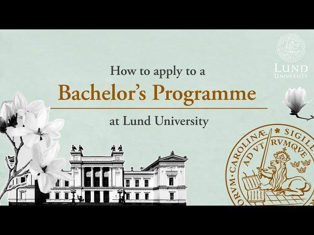 How to apply to a bachelor's programme at Lund University