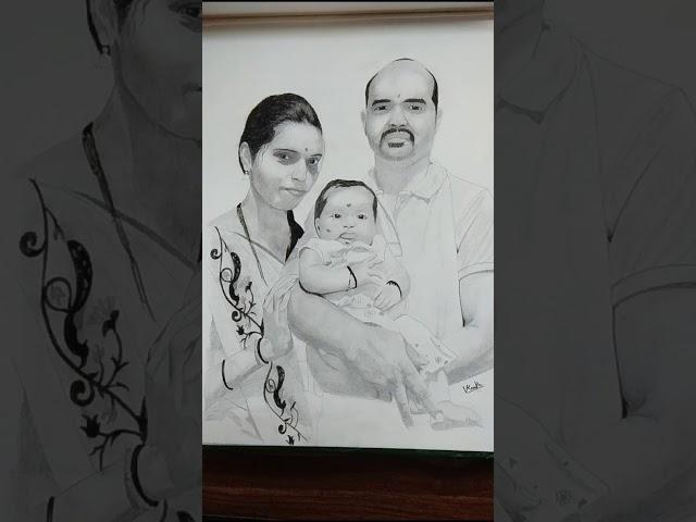 family portrait sketch..subscribe to vikrant kamble arts #Shorts #art #CreatorsOnTheRise