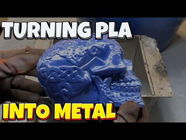 Casting A Celtic Skull In Aluminium Bronze - Trash To Treasure - ASMR Metal Melting - Ingot Joe