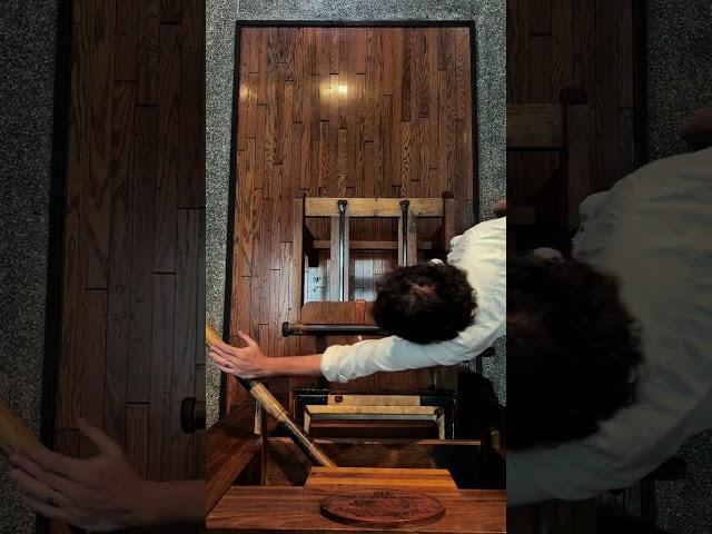 The Gutenberg Printing Press...From Above!  #print #asmrsound @InternationalPrintingMuseum