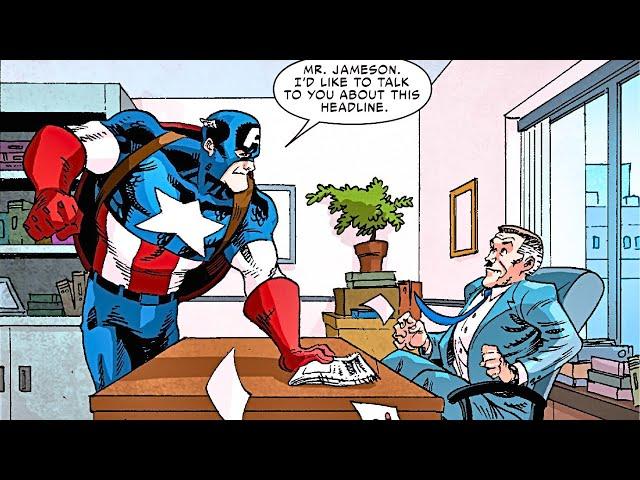 Captain America Protects Spiderman