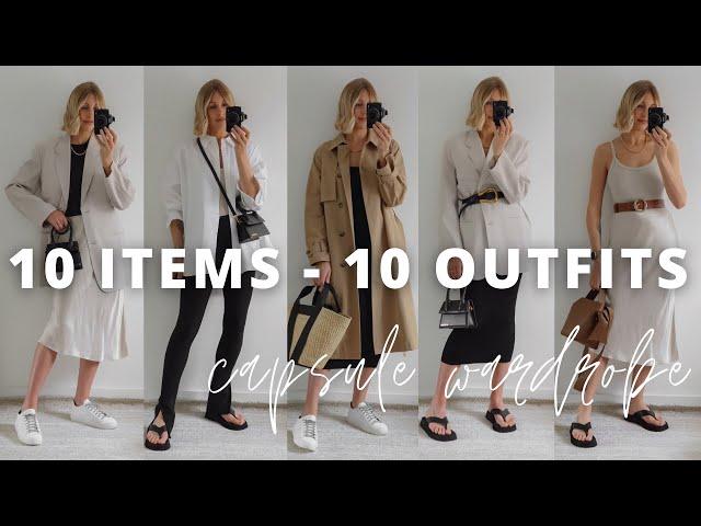 10 x 10 OUTFIT CHALLENGE | 10 items, 10 everyday outfits | Capsule wardrobe - minimalistic style