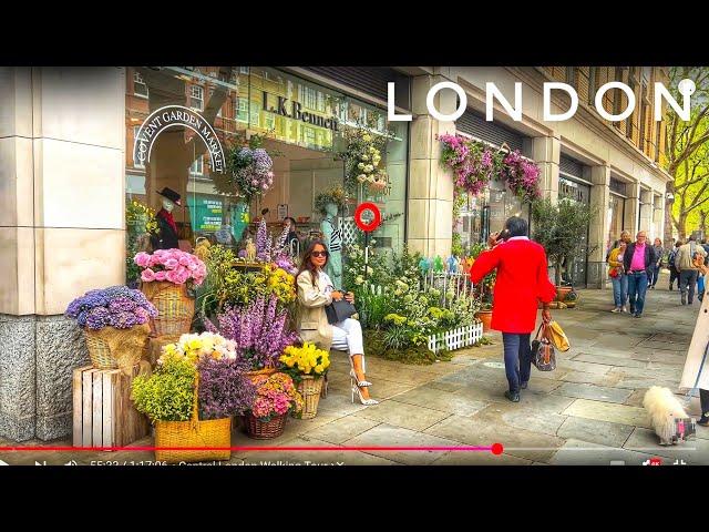 Londo Spring Walk | 4K HD London City Walking Tour | Walking Luxury London Chelsea