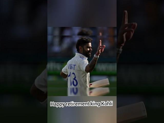 King kohli test retirement  #shorts