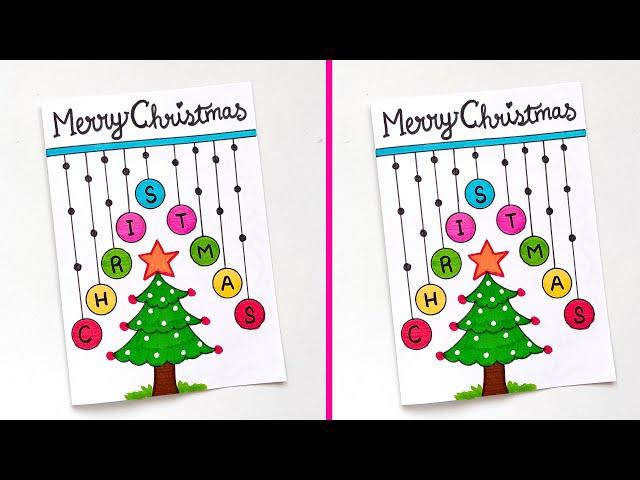  Christmas Greeting Card  | Easy & Beautiful Christmas Card Idea | How to Make Cute Christmas Card