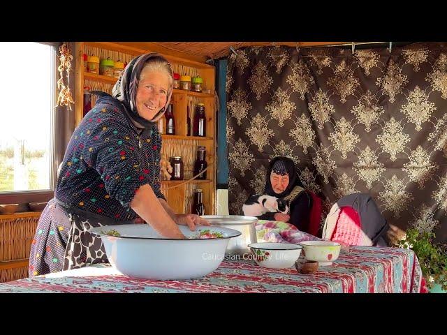 Azerbaijani Mountain Village | Simple Village Living | Grandma’s Kitchen & Traditional Meals